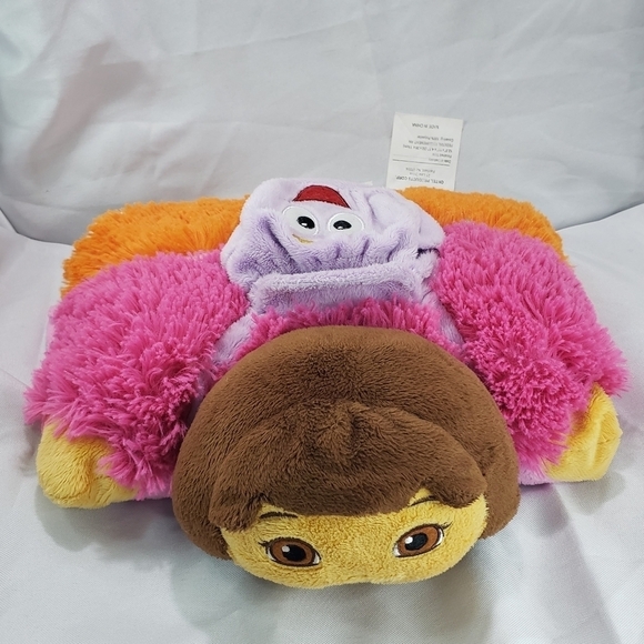 Pillow Pets Pee Wees Dora The Explorer & Map Plush Pillow 2011 12 x 14 Inches - Picture 5 of 10